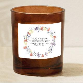 Wildflowers - Prayer candle label