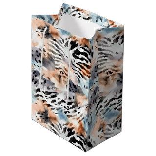 Wildlife Safari Animals Furs Prints Patterns Medium Gift Bag
