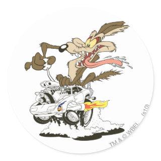 WILE E. COYOTE™ Crazy Driver Classic Round Sticker