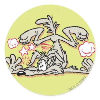 Wile E. Coyote Hard Landing Classic Round Sticker