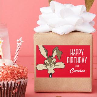 WILE E. COYOTE™ Pleased Head Shot | Happy Birthday Rectangular Sticker