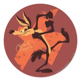 WILE E. COYOTE™ Preparing To Run Classic Round Sticker