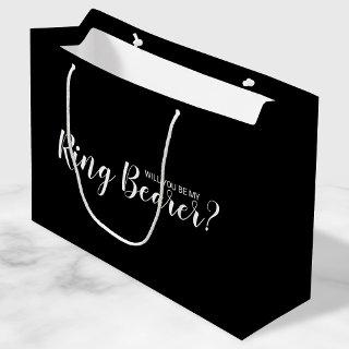 Will You Be My Ring Bearer? Modern Proposal Large Gift Bag
