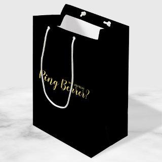Will You Be My Ring Bearer? Modern Proposal Medium Gift Bag