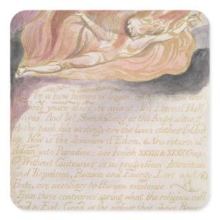 William Blake | "As a new heaven is begun" Square Sticker