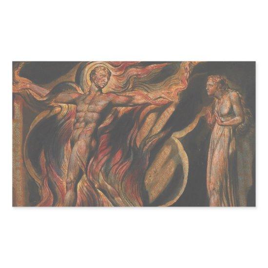 William Blake - Jerusalem, Plate 26, Such Visions Rectangular Sticker
