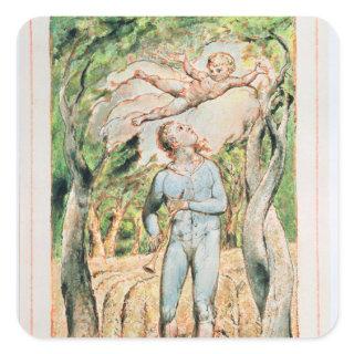 William Blake | Songs of Innocence; "the Piper" ,  Square Sticker