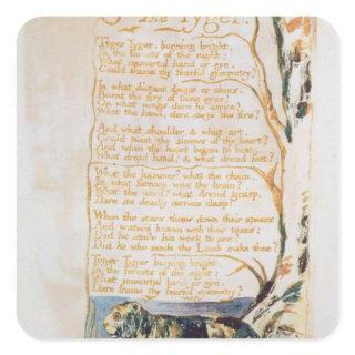 William Blake | The Tyger, from Songs of Innocence Square Sticker