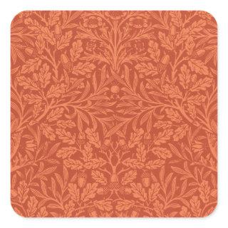 William Morris Acorn Wallpaper Nature Design Square Sticker