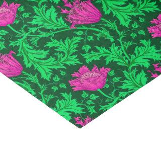 William Morris Anemone, Emerald Green and Fuchsia Tissue Paper