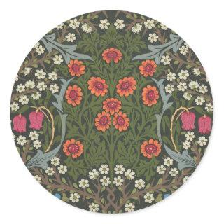 William Morris Blackthorn Garden Flower Classic Classic Round Sticker