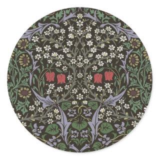 William Morris Blackthorn Tapestry Floral Classic Round Sticker