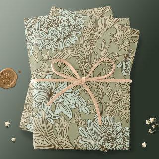 William Morris Chrysanthemum Pattern Wrapping Pape  Sheets