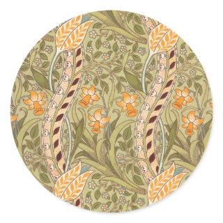 William Morris Daffodil Garden Flower Classic Bota Classic Round Sticker