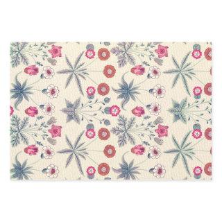 William Morris Daisy Floral Pattern Red Orange  Sheets