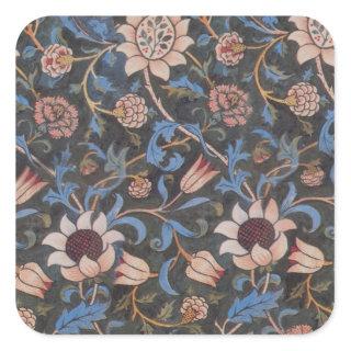 William Morris Evenlode Textile Floral Art Square Sticker