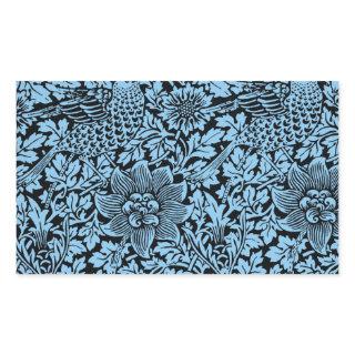 William Morris Floral Pattern Bird Anenome Rectangular Sticker