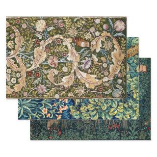WILLIAM MORRIS FOREST TAPESTRY TRIO DECOUPAGE  SHEETS