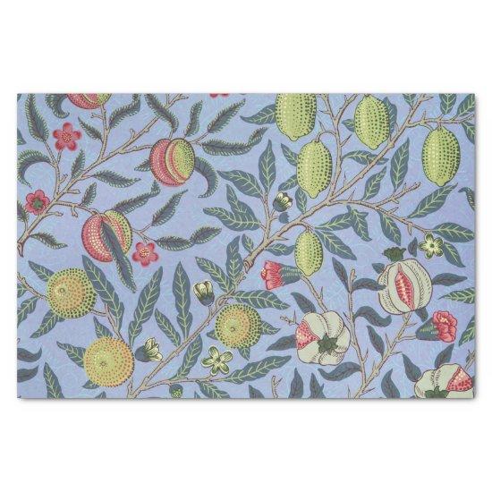 William Morris Fruit Pomegranate Blue Ornament Tissue Paper