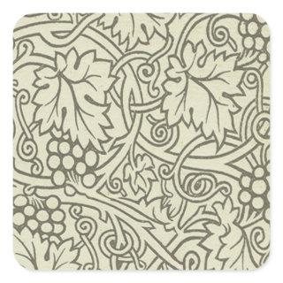 William Morris Grapevine Sage Wallpaper Square Sticker
