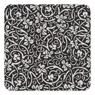 William Morris Grapevine Vine Leaf Pattern Square Sticker