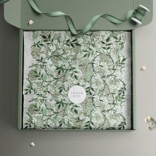 William Morris Green Pattern Design Vintage Floral Tissue Paper