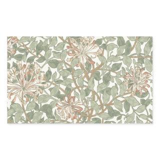 William Morris Honeysuckle Flower Wallpaper Rectangular Sticker