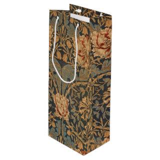 William Morris Honeysuckle Rich Wallpaper Wine Gift Bag