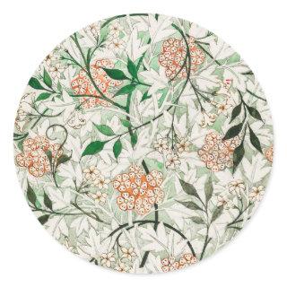 William Morris Jasmine Garden Flower Classic Classic Round Sticker