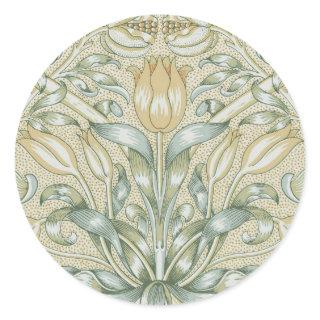 William Morris Lily and Pomegranate Flower Classic Classic Round Sticker