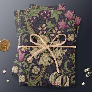 William Morris Lily Art Nouveau Floral  Sheets