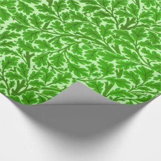 William Morris Oak Leaves, Emerald Green  Wrapping
