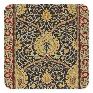 William Morris Persian Carpet Art Print Design Square Sticker