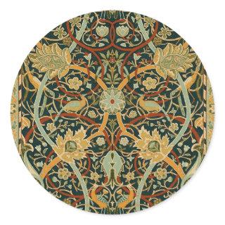 William Morris Persian Oriental Carpet Art Classic Round Sticker