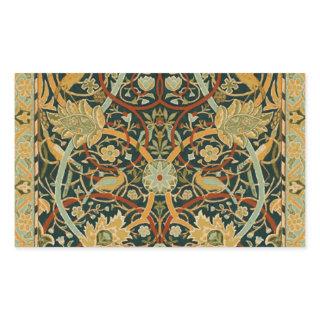 William Morris Persian Oriental Carpet Art Rectangular Sticker