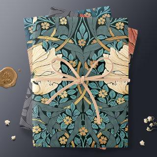 William Morris Pimpernel Vintage Pattern Wrapping   Sheets