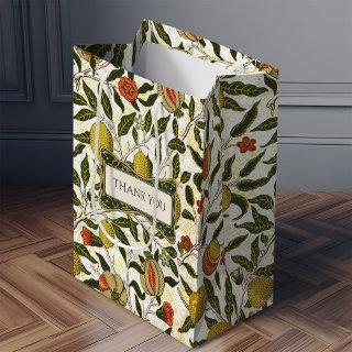 William Morris Pomegranate Lemons Fruits Pattern Medium Gift Bag