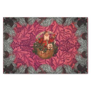 William * Morris  Santa Spruce Rich Cherry Tissue Paper