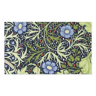 William Morris Seaweed Antique Flower Rectangular Sticker