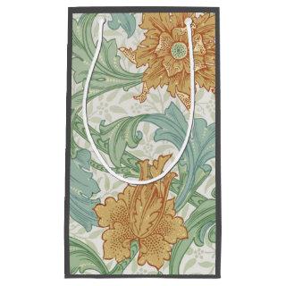 William Morris Single Stem Floral Pattern Small Gift Bag