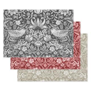 William Morris, Strawberry Thief Monotone Wrapping  Sheets