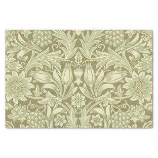William Morris Sunflower Green Flower  Tissue Paper