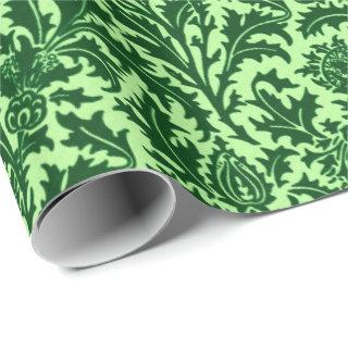 William Morris Thistle Damask, Emerald Green