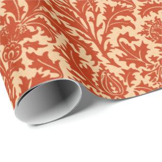 William Morris Thistle Damask, Mandarin Orange