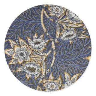 William Morris Tulip and Willow Floral Pattern Classic Round Sticker