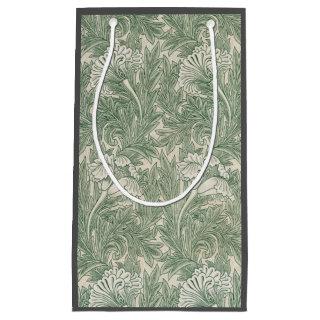 William Morris tulip wallpaper textile green Small Gift Bag