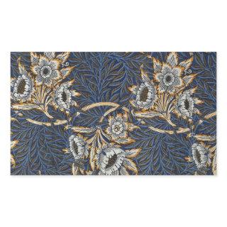 William Morris Tulip Willow Blue Pattern Rectangular Sticker