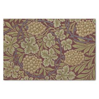 William Morris Vine Grape Red Green Art Tissue Paper