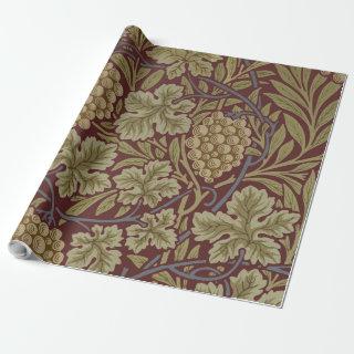 William Morris Vine Grape Red Green Art