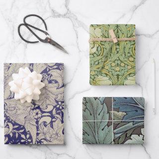 William Morris Wallflower floral blue damask   Sheets